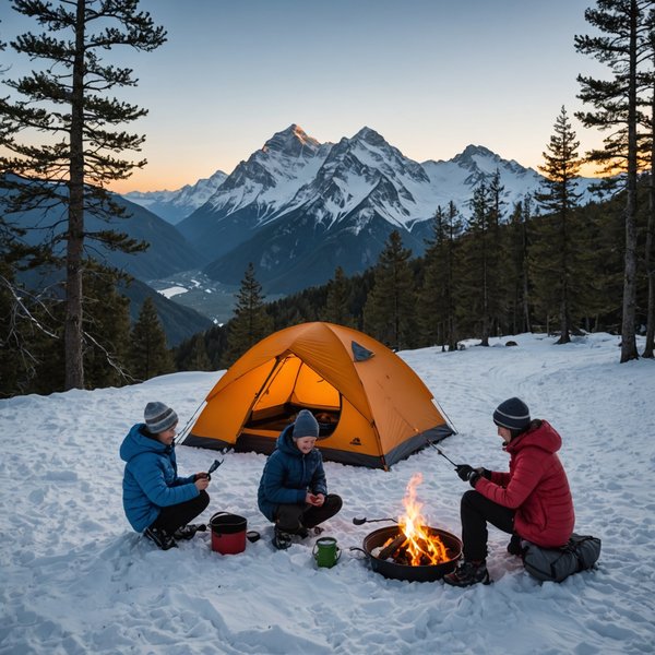 Quels sont les meilleurs conseils pour camper en région de haute montagne en hiver avec des enfants?